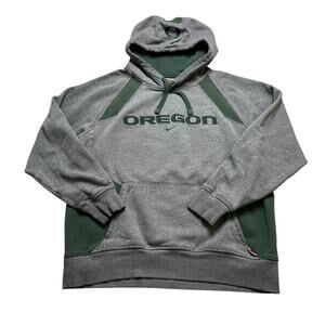 Vintage Nike Centre Swoosh Oregon Green Hoodie Sz Large 90s Y2K Football Ducks